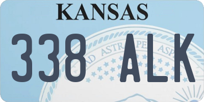 KS license plate 338ALK