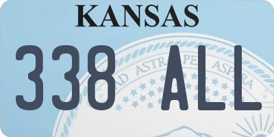 KS license plate 338ALL