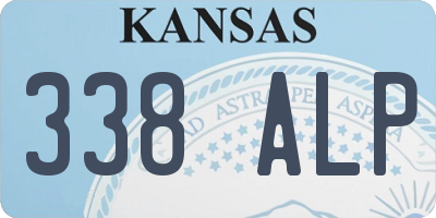 KS license plate 338ALP