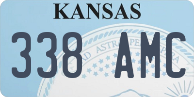 KS license plate 338AMC