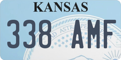KS license plate 338AMF