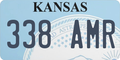 KS license plate 338AMR