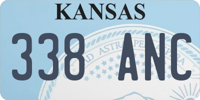 KS license plate 338ANC