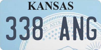 KS license plate 338ANG