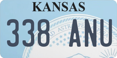 KS license plate 338ANU