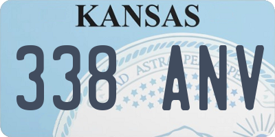 KS license plate 338ANV