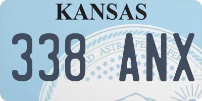 KS license plate 338ANX