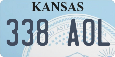 KS license plate 338AOL
