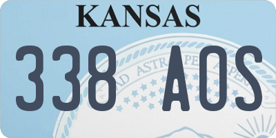 KS license plate 338AOS