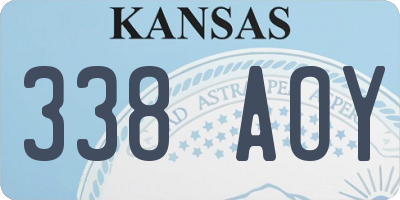 KS license plate 338AOY