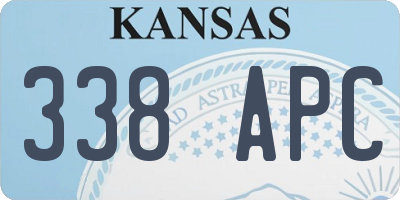 KS license plate 338APC
