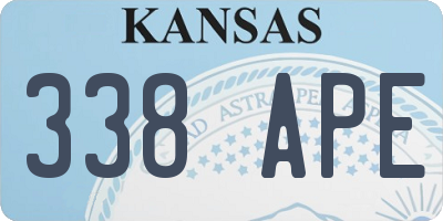 KS license plate 338APE