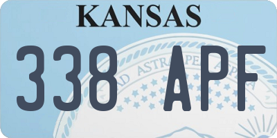 KS license plate 338APF