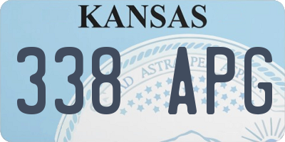 KS license plate 338APG