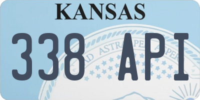 KS license plate 338API
