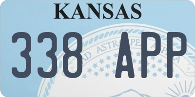 KS license plate 338APP