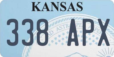 KS license plate 338APX