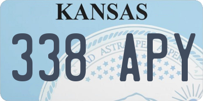 KS license plate 338APY