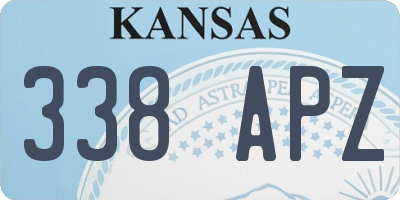 KS license plate 338APZ
