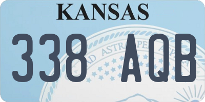 KS license plate 338AQB