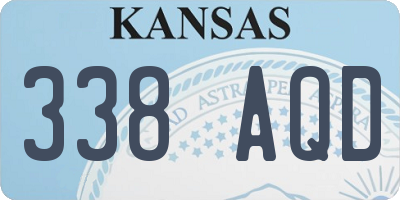 KS license plate 338AQD