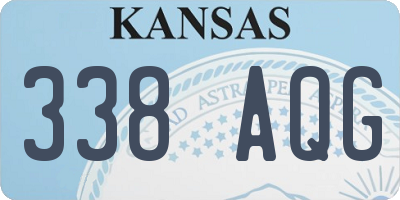 KS license plate 338AQG