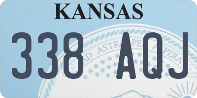 KS license plate 338AQJ