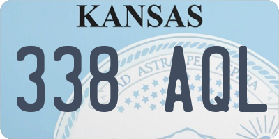 KS license plate 338AQL