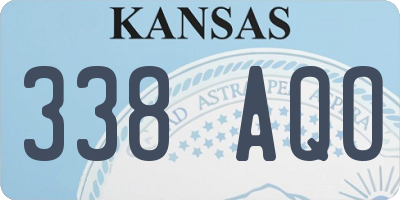 KS license plate 338AQO