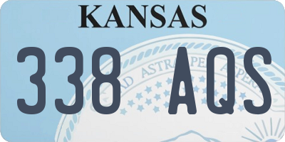 KS license plate 338AQS