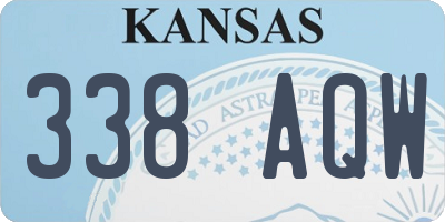 KS license plate 338AQW
