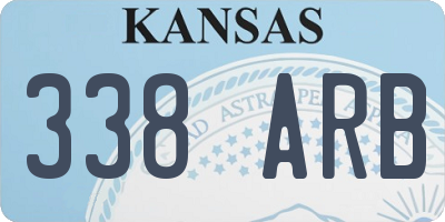 KS license plate 338ARB