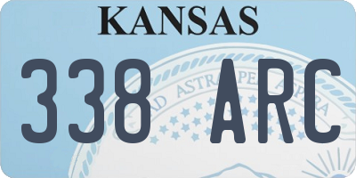 KS license plate 338ARC