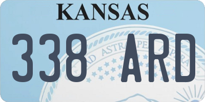 KS license plate 338ARD