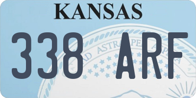 KS license plate 338ARF