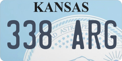 KS license plate 338ARG