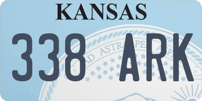 KS license plate 338ARK