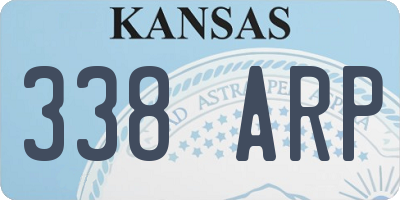 KS license plate 338ARP