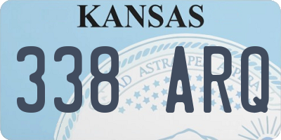 KS license plate 338ARQ