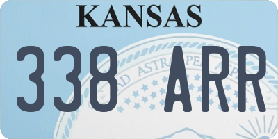KS license plate 338ARR