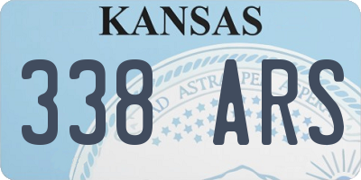 KS license plate 338ARS