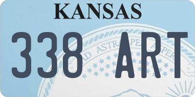 KS license plate 338ART