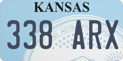 KS license plate 338ARX