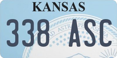 KS license plate 338ASC