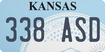KS license plate 338ASD