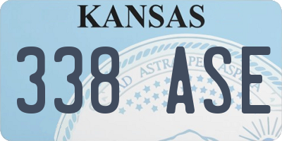 KS license plate 338ASE