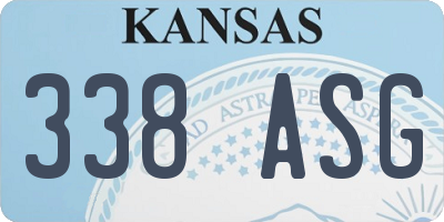 KS license plate 338ASG