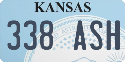 KS license plate 338ASH