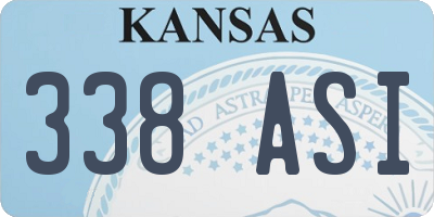 KS license plate 338ASI