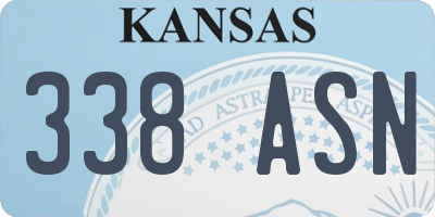 KS license plate 338ASN